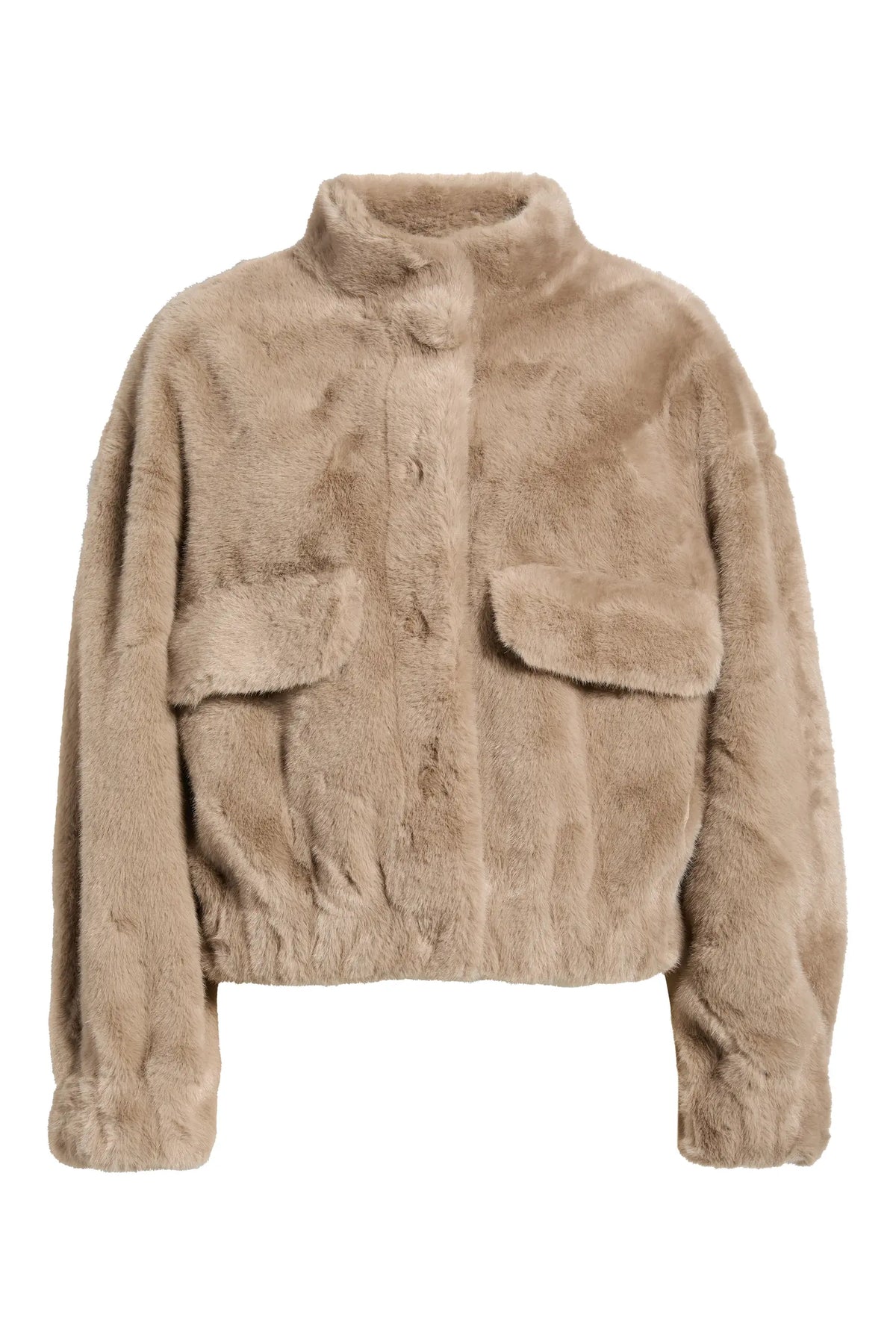 Dèluc | Veste en fausse fourrure 'Badet' | Beige Pâle