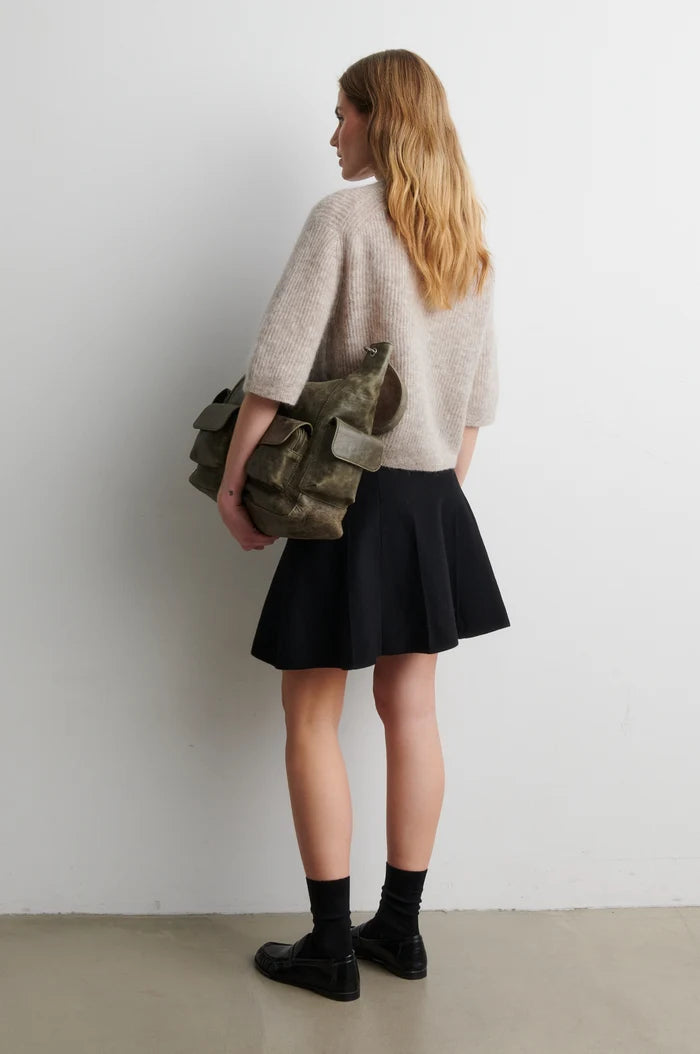 SECOND FEMALE | Cardigan en tricot côtelé 'Andrea' | Beige pâle