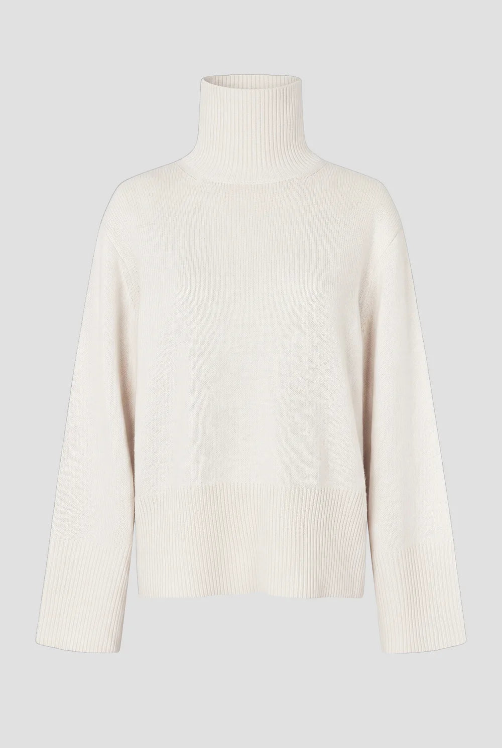 SECOND FEMALE |  Pull en tricot à col roulé 'Alpha' | Crème