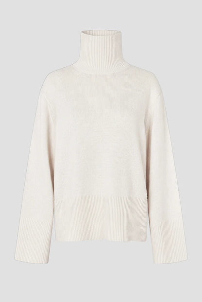 SECOND FEMALE |  Pull en tricot à col roulé 'Alpha' | Crème