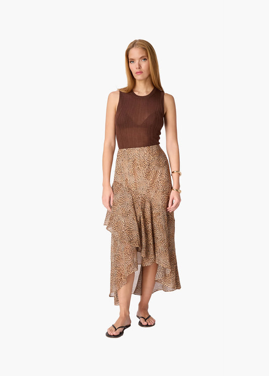 CAMI NYC | Jupe en mousseline ''Yazmeena'' - Imprimé léopard