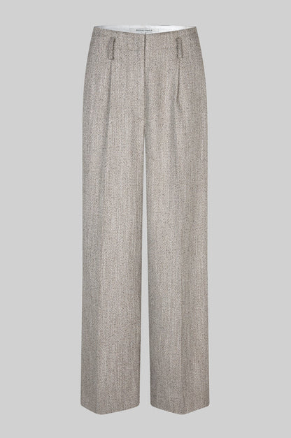 Second Female | Pantalon plissé à chevrons Jun - Couleur trench-coat