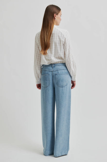 Second Female | Le denim drapé Irvine en lyocell - Bleu clair