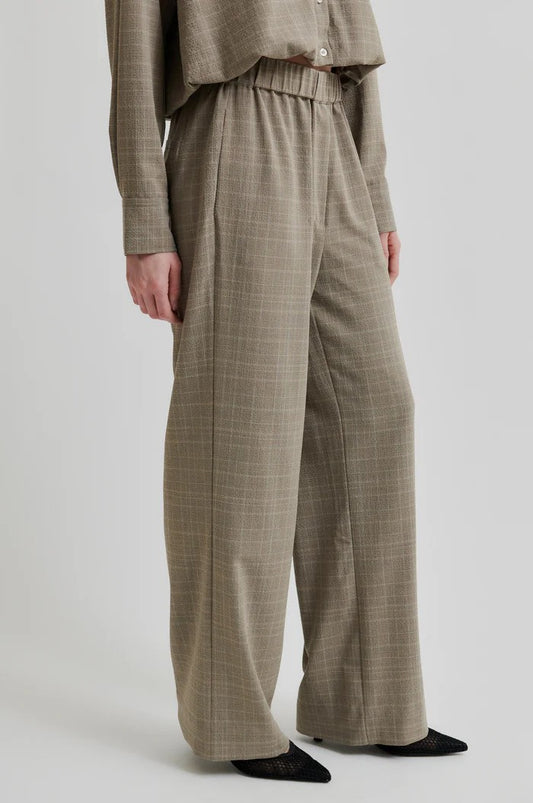 Second Female | Pantalon texturée Maira - Marron moyen
