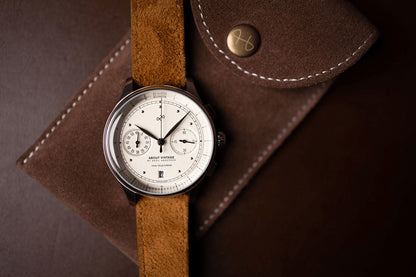 AV86 | Montre ''1934 Telechron'' 42mm - Acier / Blanc cassé