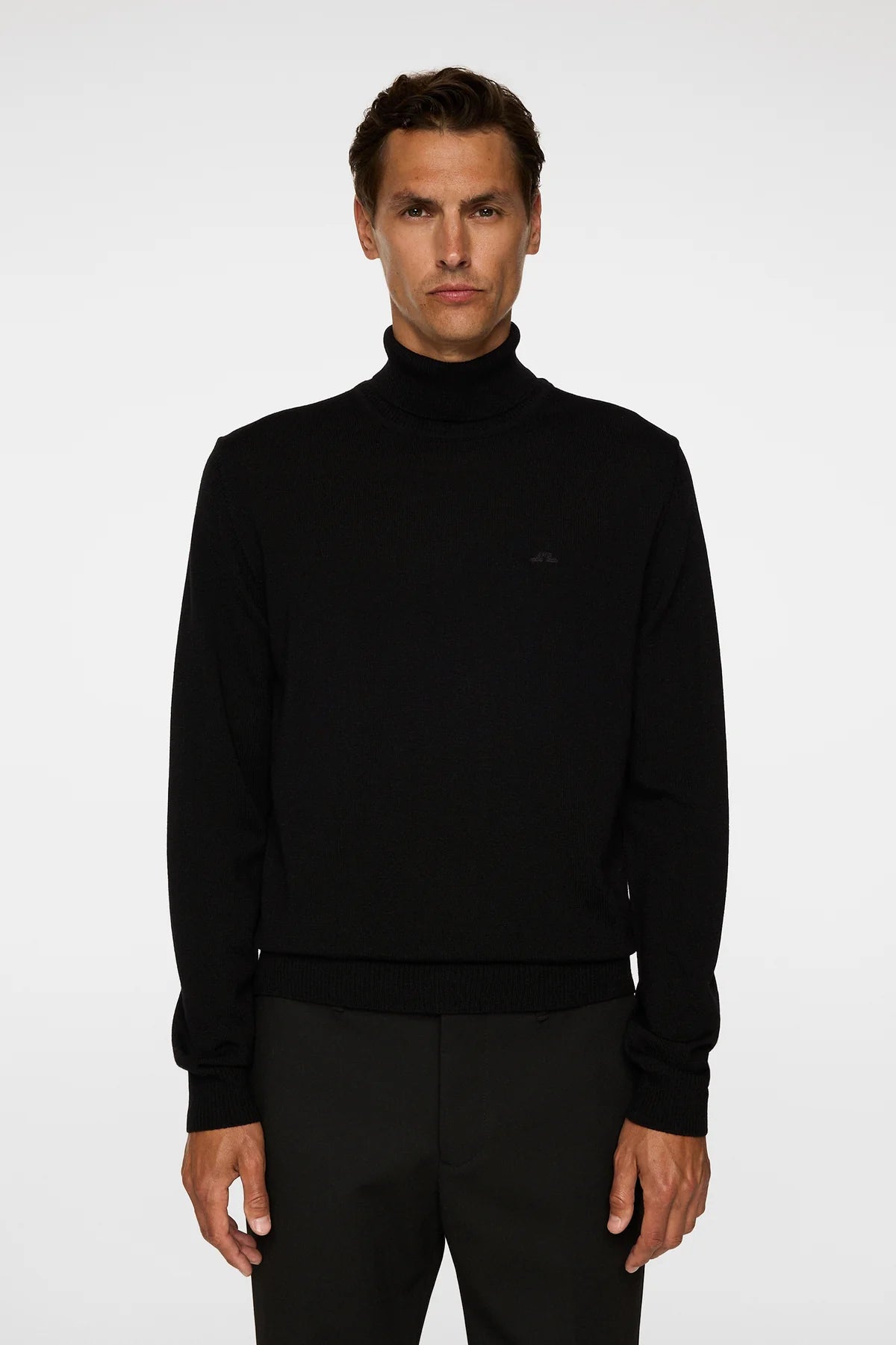J.LINDEBERG | Pull "Kaden" Merino Col roulé - Noir