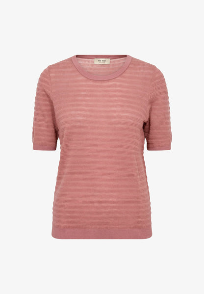 MOS MOSH | T-shirt en tricot "BOUCH DOTY" - Dusty rose