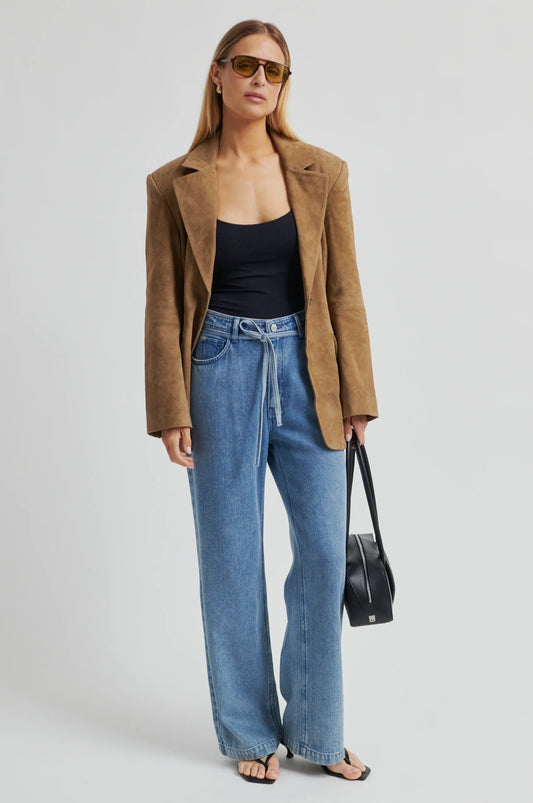 SECOND FEMALE | Jean en denim drapé 'Rio' | Bleu
