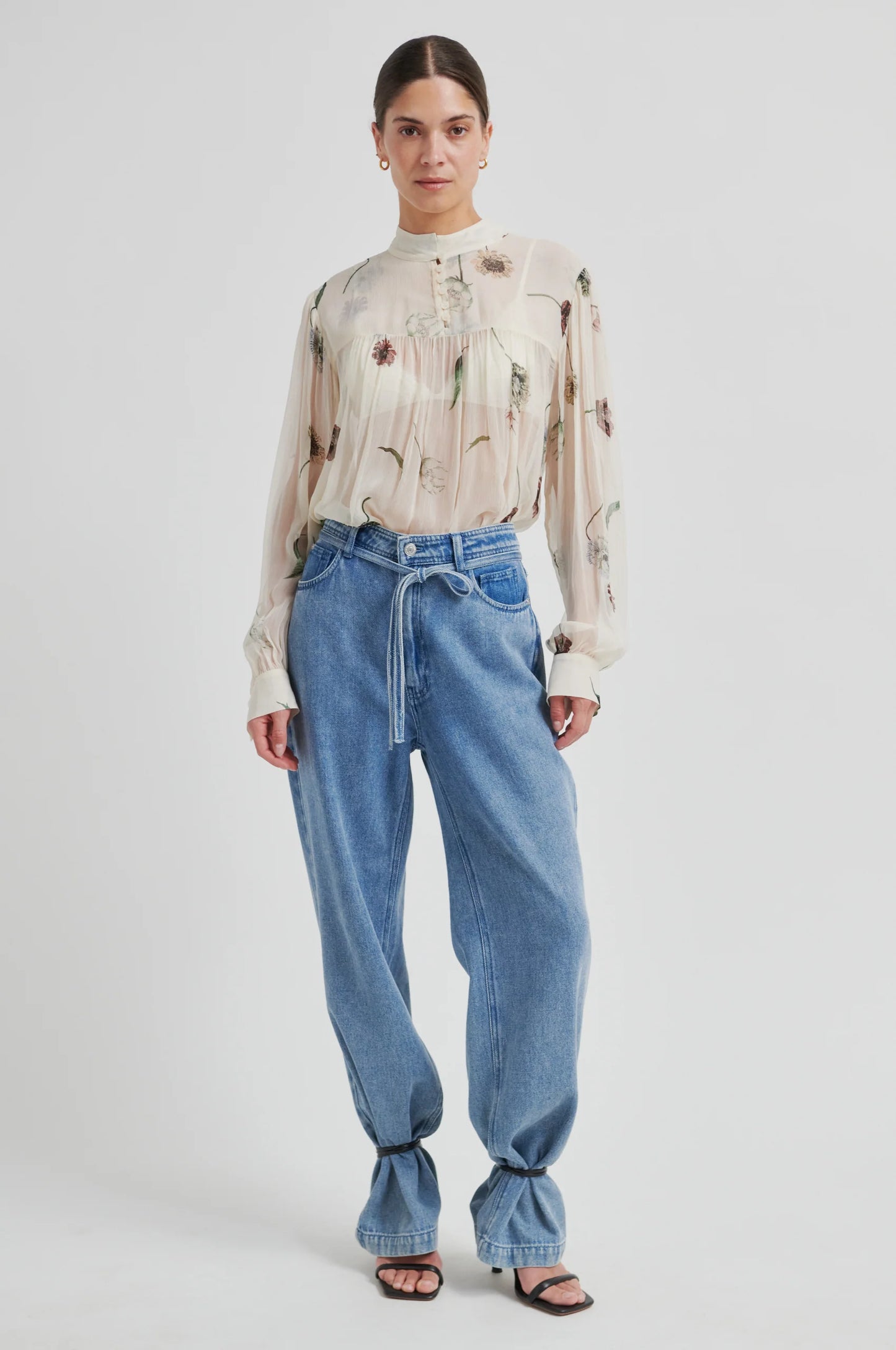 SECOND FEMALE | Jean en denim drapé 'Rio' | Bleu