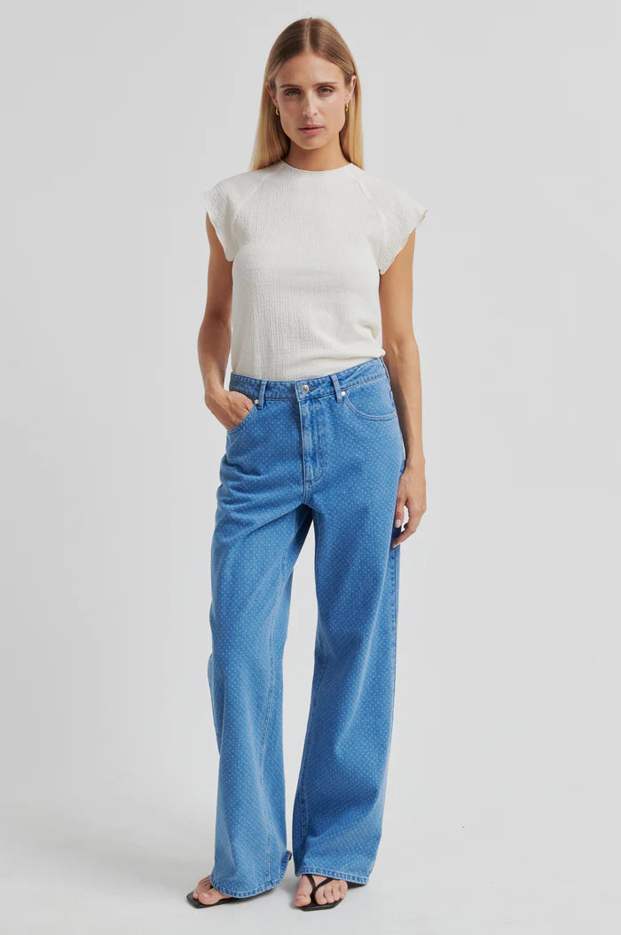 SECOND FEMALE | Pantalon en Denim 'Cama' | Bleu