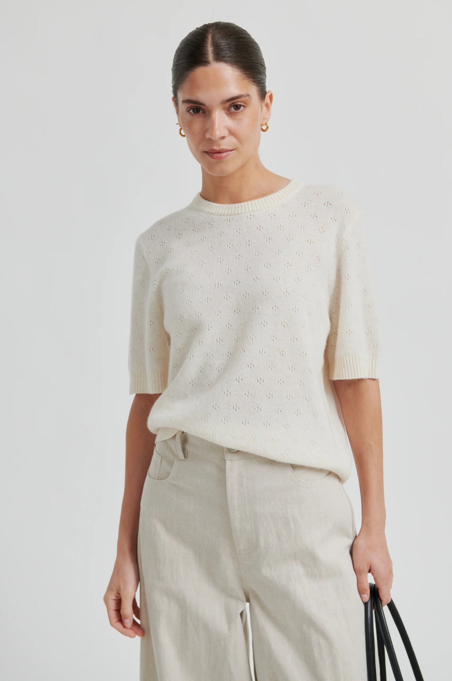 SECOND FEMALE | Pull en maille pointelle 'Amala' | Tofu
