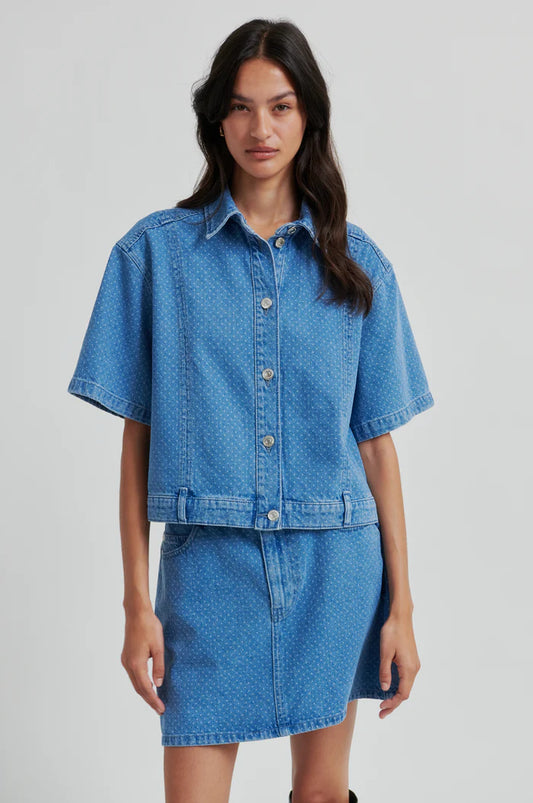 SECOND FEMALE | Chemise en Denim 'Cama' | Bleu