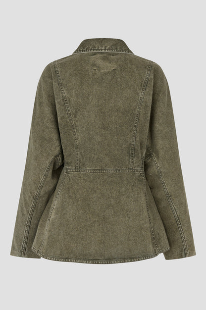 SECOND FEMALE | La veste en jean ajustée ''Jaye'' | Vert