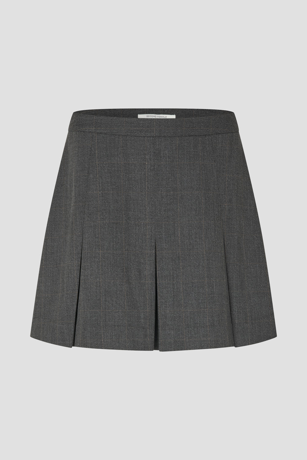 SECOND FEMALE | Mini jupe plissée 'Anjou' | Gris foncé