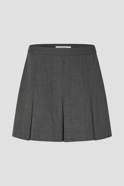 SECOND FEMALE | Mini jupe plissée 'Anjou' | Gris foncé