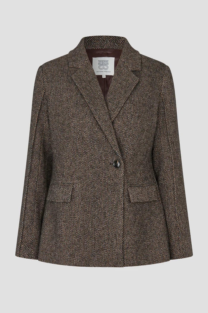 SECOND FEMALE | Blazer ''Emi'' | Brun mélange