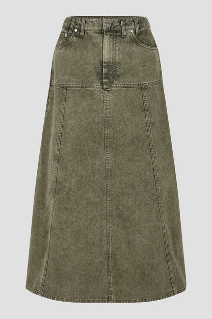 SECOND FEMALE |  Jupe en denim 'Jaye' | Verte