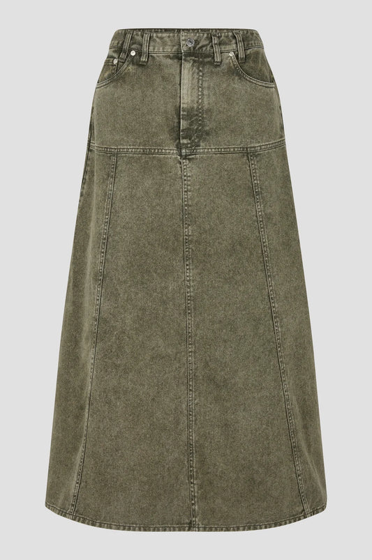 SECOND FEMALE |  Jupe en denim 'Jaye' | Verte