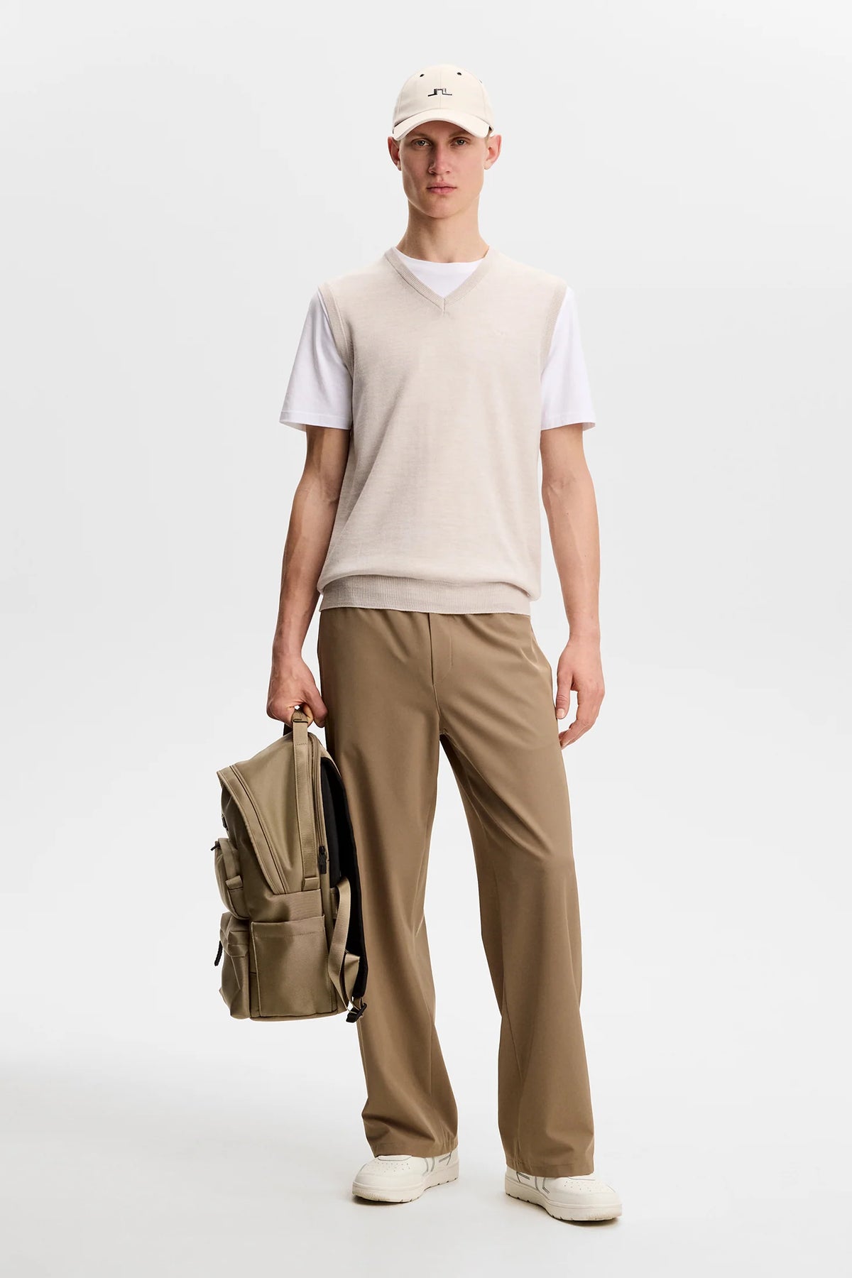 J.Lindeberg | Gilet en maille mérinos "Liam" - Beige clair