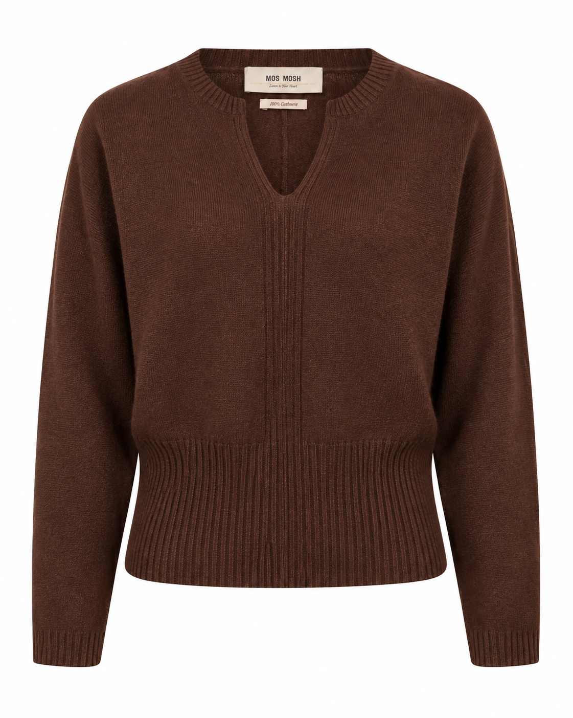 Mos Mosh | Pull en cachemire 'Aima' | Brun