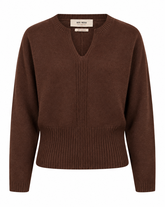 Mos Mosh | Pull en cachemire 'Aima' | Brun