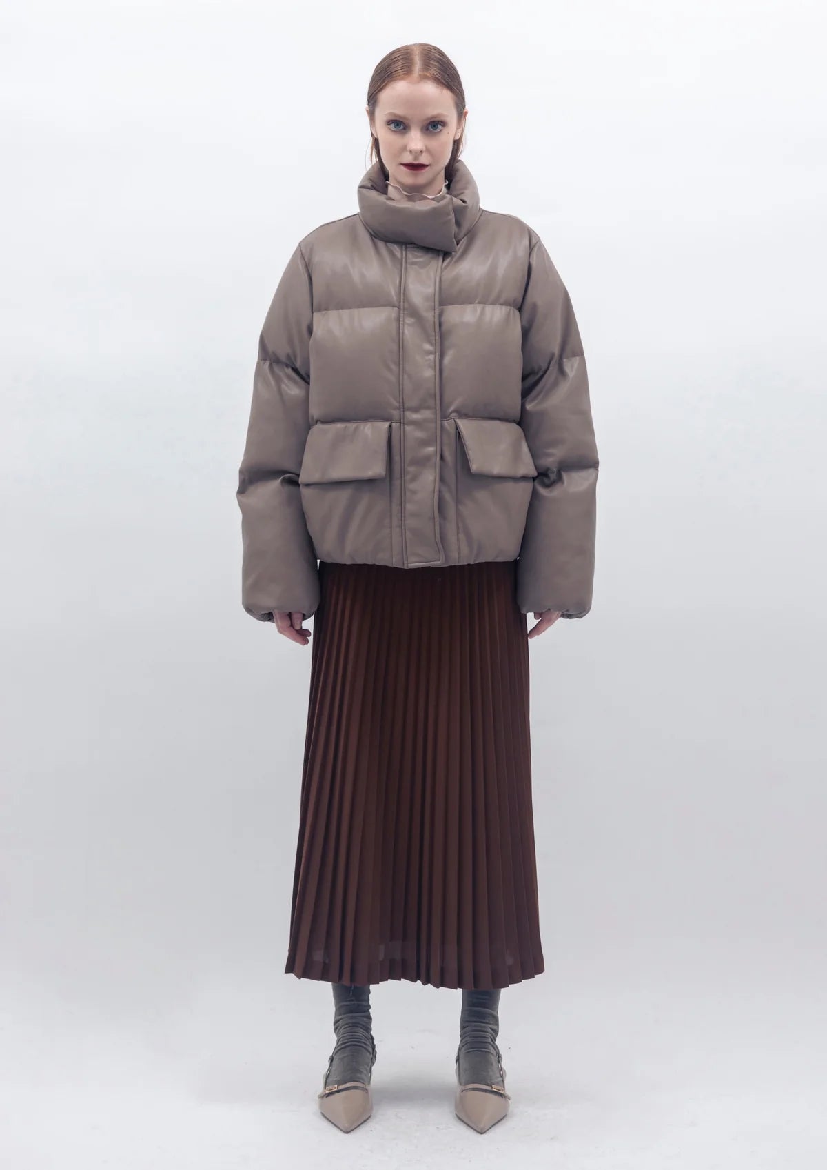 JAKKE | Manteau matelassée 'Cloud' | Taupe