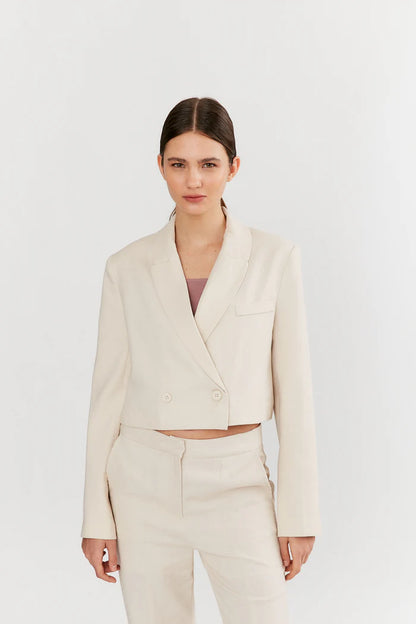Deluc | Blazer crop "CATERINA" - Beige