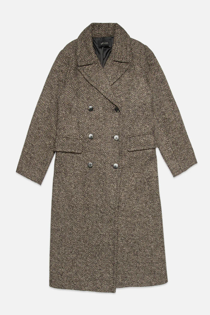 Deluc | Manteau long "Cameron"-Brun melange