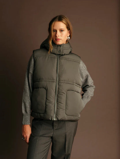 Deluc | Gilet matelassé "Travis"- Gris vert