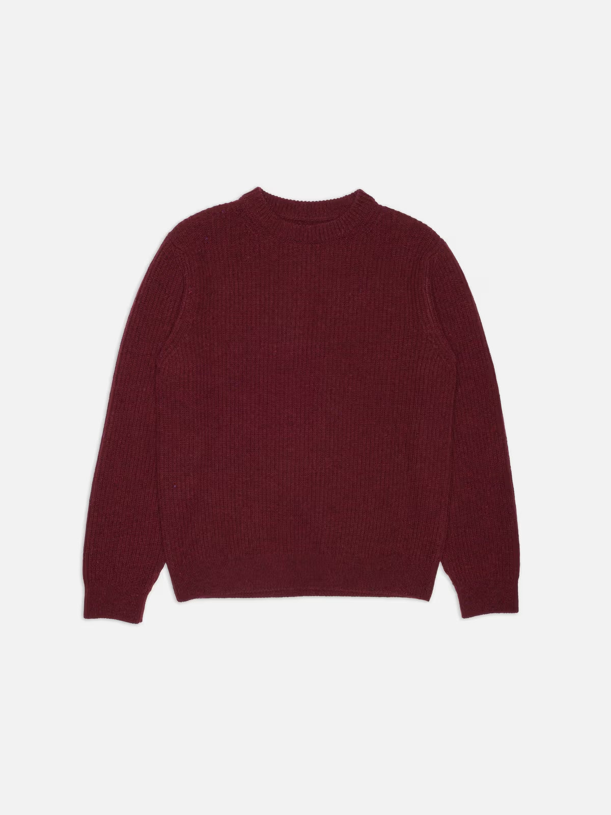 Nudie Jeans | Pull en laine côtelée "August" - Bourgogne