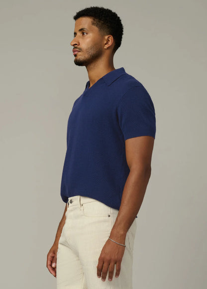 JOE's | Polo en maille mérinos et cachemire - Bleu marine