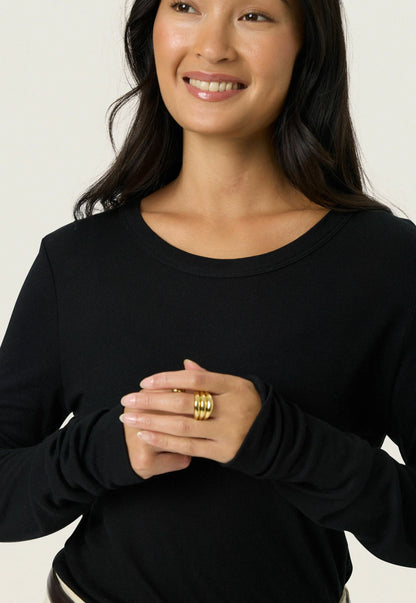 T-shirt à manches longues Fauna - Noir