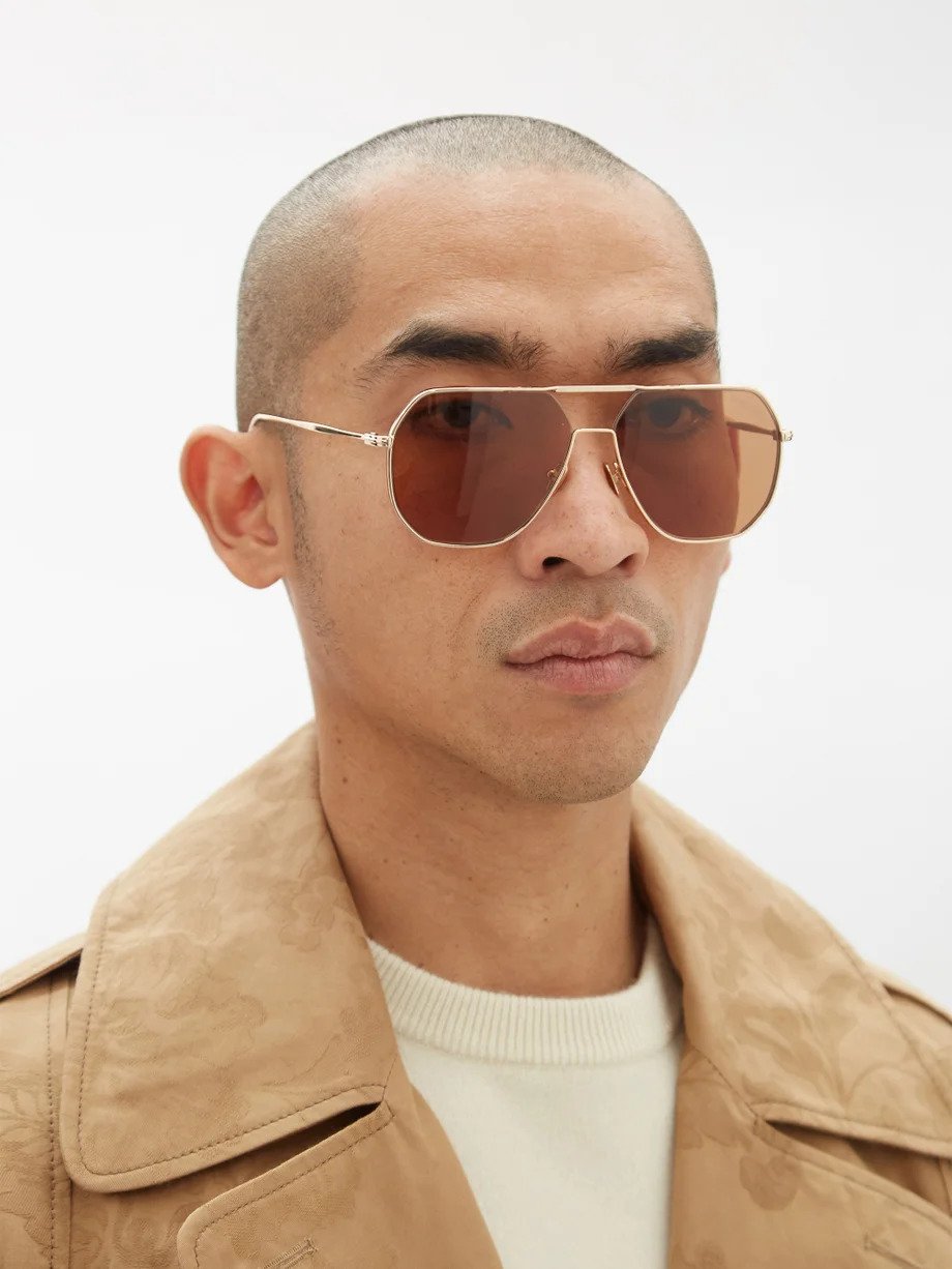 Tom Ford  | Lunettes de soleil en métal Gilles-02 de style aviateur - Or