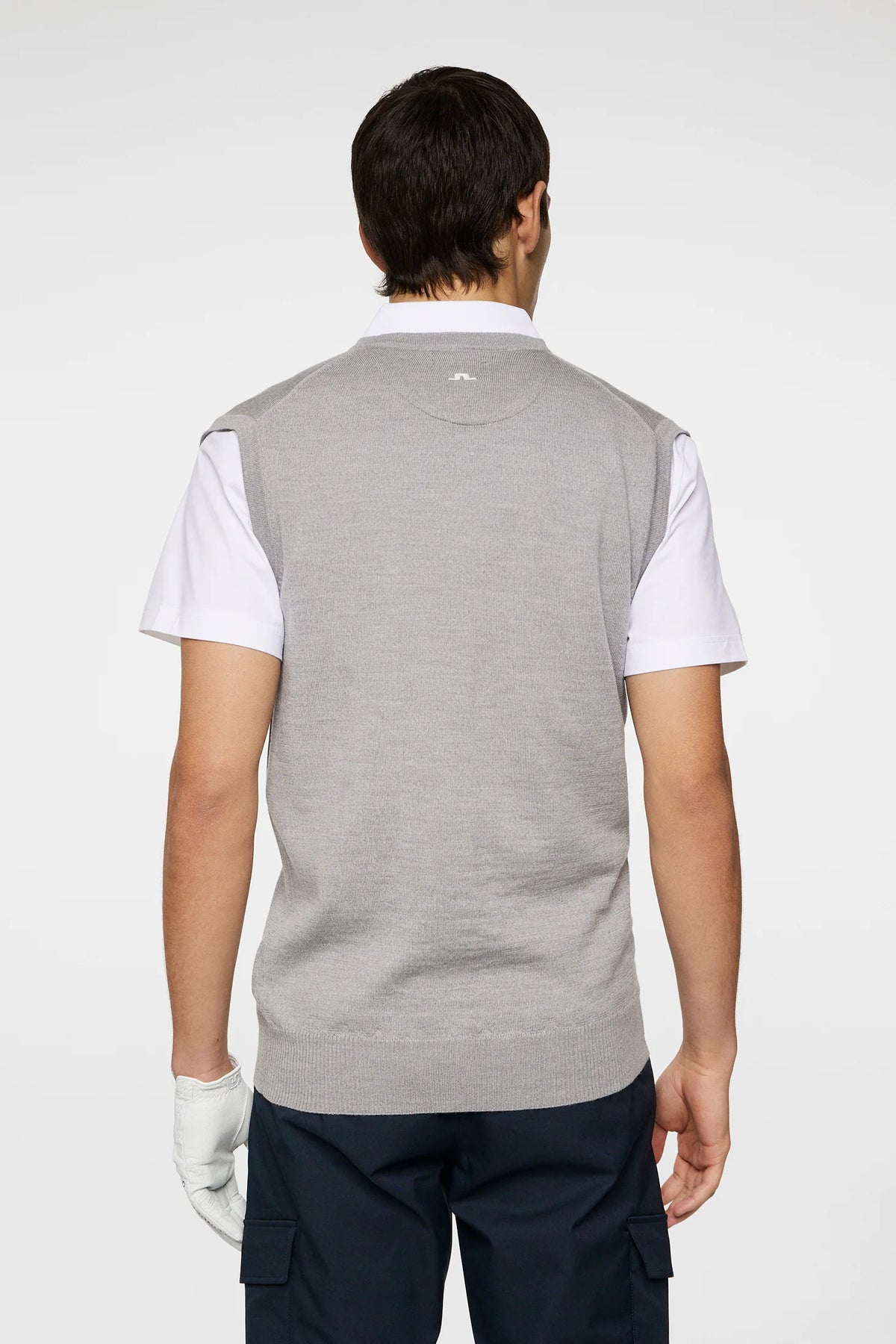 J.Lindeberg | Gilet en maille mérinos "Liam" - Gris Clair