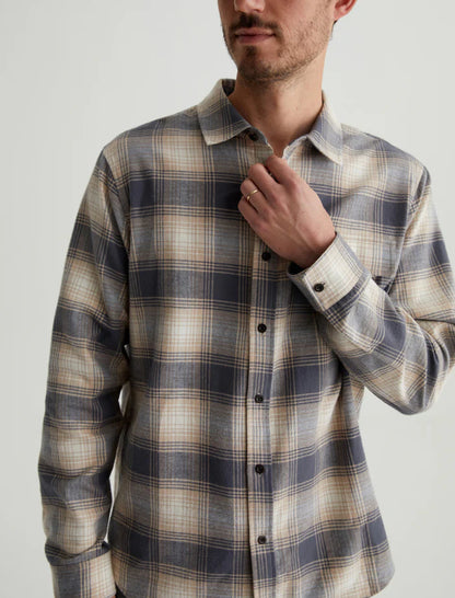 AG Jeans | Chemise "WESLEY" - Gris foncé / Beige