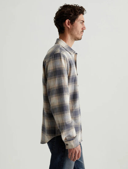 AG Jeans | Chemise "WESLEY" - Gris foncé / Beige