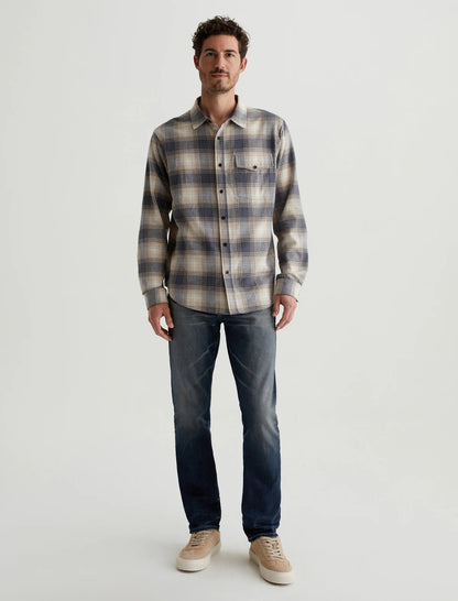 AG Jeans | Chemise "WESLEY" - Gris foncé / Beige