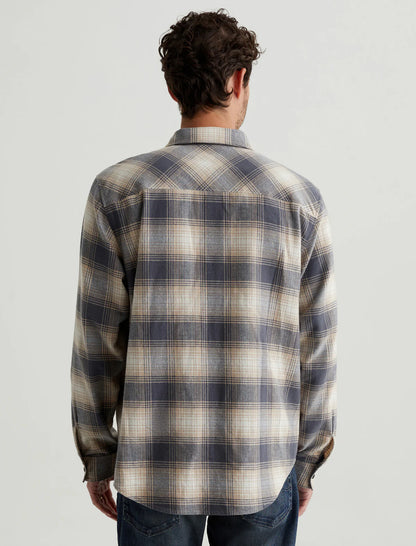 AG Jeans | Chemise "WESLEY" - Gris foncé / Beige