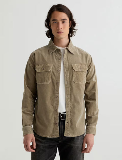 AG Jeans | Chemise en velours côtelé "Curtis" - Taupe
