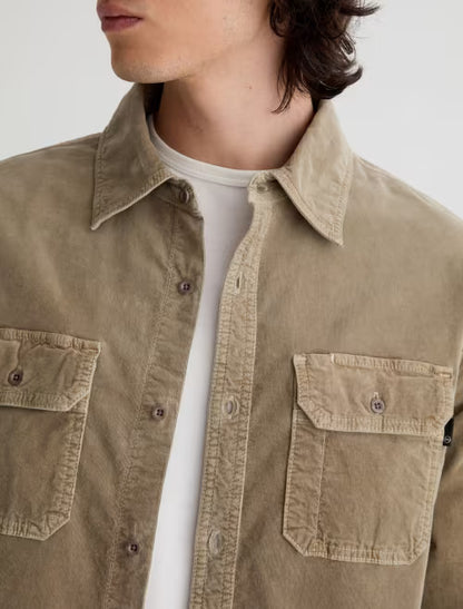 AG Jeans | Chemise en velours côtelé "Curtis" - Taupe