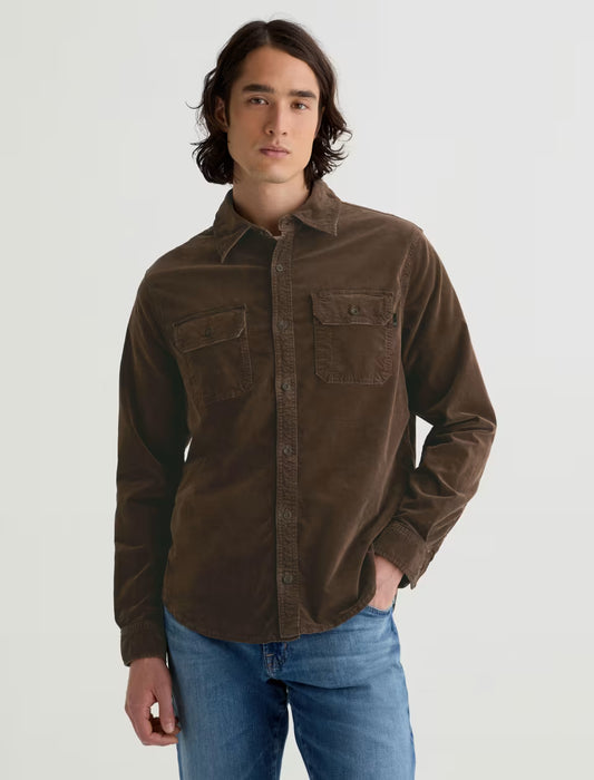 AG Jeans | Chemise en velours côtelé "Curtis" - Brun