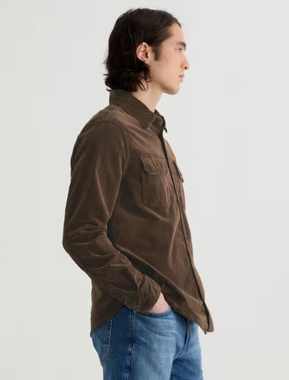AG Jeans | Chemise en velours côtelé "Curtis" - Brun