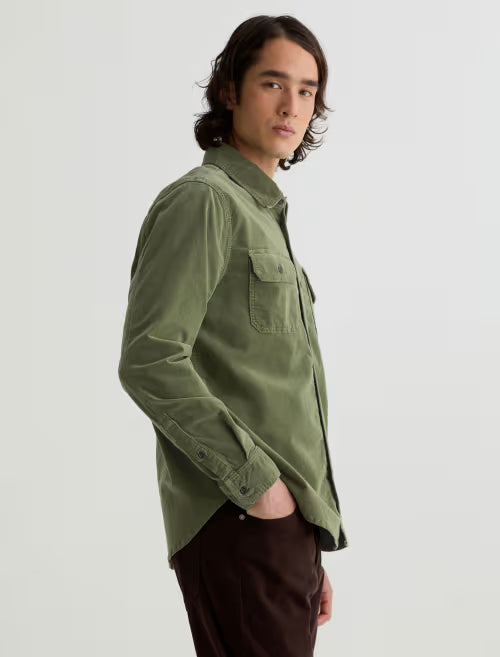 AG Jeans | Chemise en velours côtelé "Curtis" - Vert