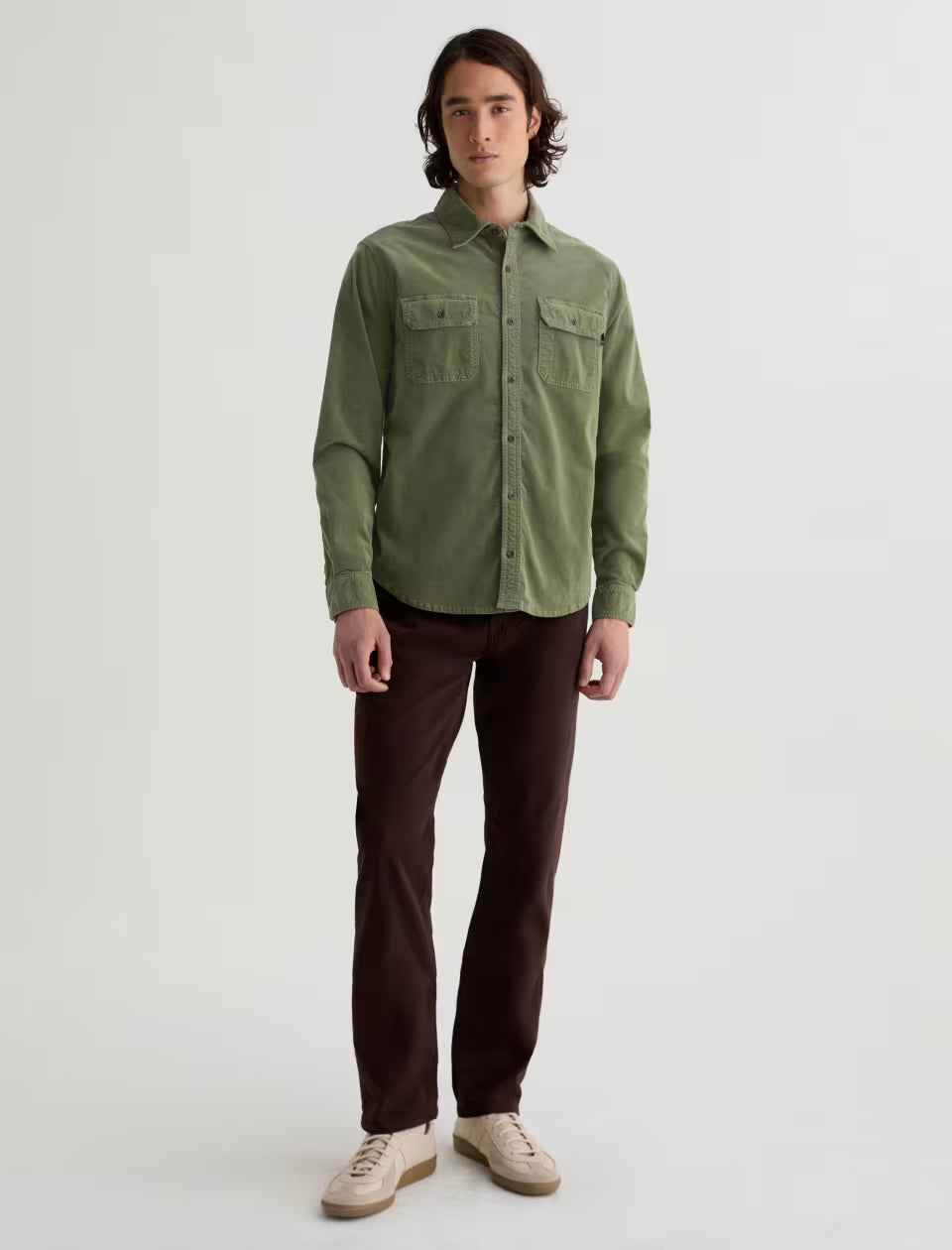 AG Jeans | Chemise en velours côtelé "Curtis" - Vert