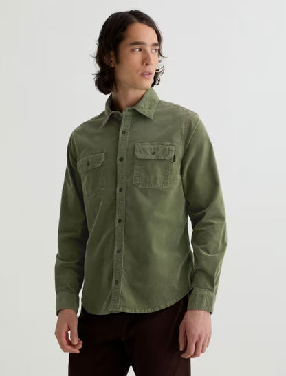 AG Jeans | Chemise en velours côtelé "Curtis" - Vert