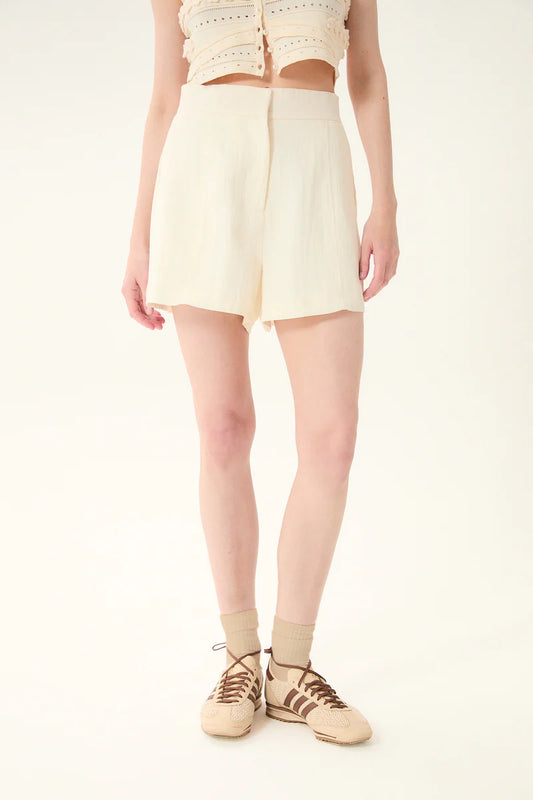 Dèluc | Le short taille haute Paxos | Écru