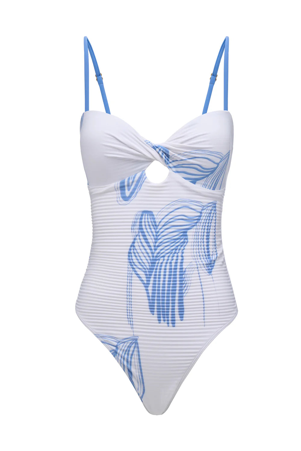 Sancia | Le maillot une pièce "Ishani"- Blanc/bleu clair