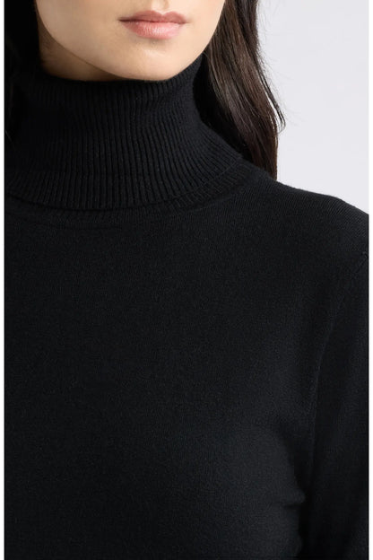Dèluc | Pull à col roulé 'Silene' | Noir