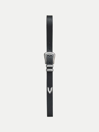 Nudie Jeans | Ceinture Western argentée noir
