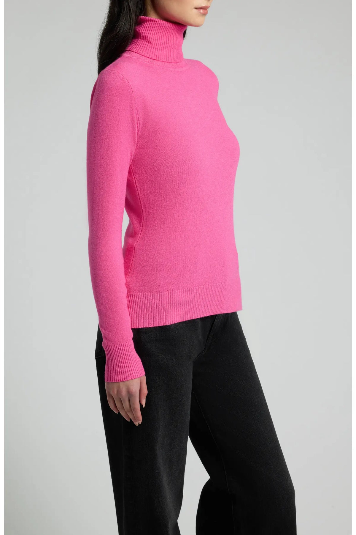 Dèluc | Pull à col roulé 'Silene' | Rose